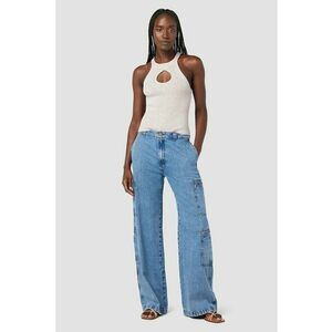 Blugi cargo cu croi larg cu talie înaltă imagine