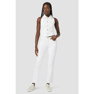 Blugi până la gleznă - drepți cu decupaje laterale la glezne imagine