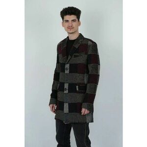 Palton regular fit cu imprimeu în dungi și buzunare frontale imagine