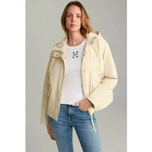 Geaca crop supradimensionata cu gluga si buzunare frontale imagine