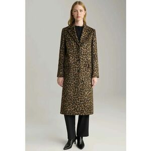 Palton animal-print cu buzunare frontale imagine