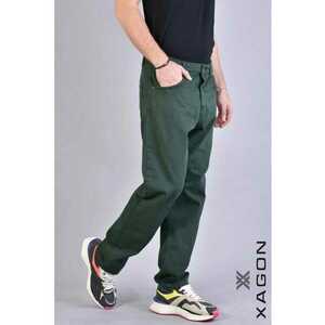 Blugi bărbătești cu croi lejer și talie medie imagine