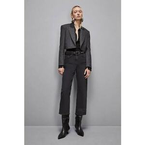 Blugi crop cu talie înaltă imagine