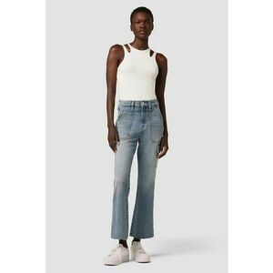 Blugi fără tiv finisat - cu talie înaltă și buzunar lateral imagine