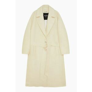 Palton lung cu cordon în talie imagine