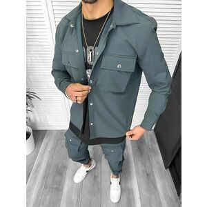 Trening barbati slim fit verde 6049 I1-4 imagine