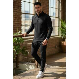 Trening barbati slim fit negru Pantaloni + Bluza C200 32-3.1 imagine