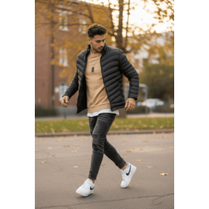 Geaca barbati groasa de iarna neagra x12 57-3 imagine