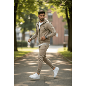 Trening barbati slim fit maro Pantaloni + Hanorac vatuit RM60 I4-4.2 imagine