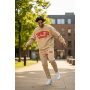 Trening barbati slim fit maro Pantaloni + Hanorac vatuit K170 Z16 imagine