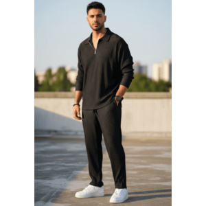 Trening barbati slim fit negru Pantaloni + Bluza C300 31-3.2 imagine