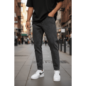 Blugi barbati boyfriend gri inchis 1117 D7-1 imagine