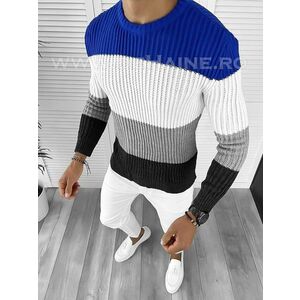 Pulover barbati gros gri slim fit T3574 82-4.1 imagine