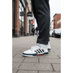 Adidasi barbati casual albi H38 imagine