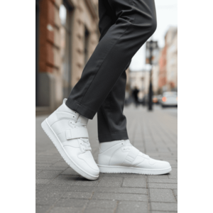 Adidasi barbati casual albi H54 imagine