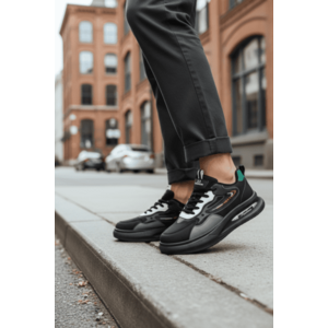 Adidasi barbati casual negri A70 N8-1 imagine