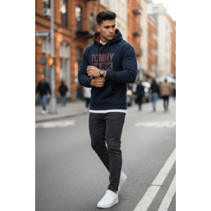 Hanorac barbati slim fit bleumarin vatuit S110 90-2.3 imagine