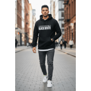 Hanorac barbati slim fit negru vatuit S110 106-2 imagine