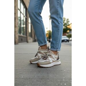 Adidasi dama casual bej cu maro R01 imagine