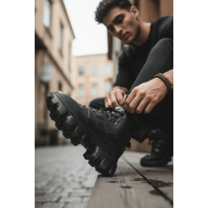 Ghete barbati negre 11925 N1-5 imagine