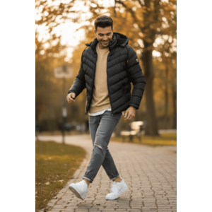 Geaca barbati de iarna neagra 13413 52-2 imagine