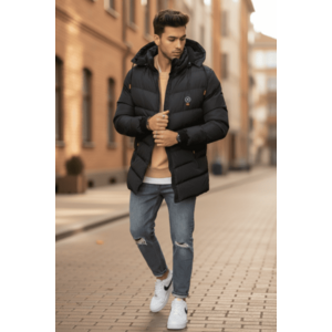 Geaca barbati de iarna neagra 13415 67-4 imagine