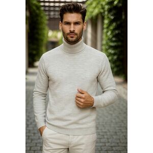 Helanca barbati slim fit bej 13416 imagine