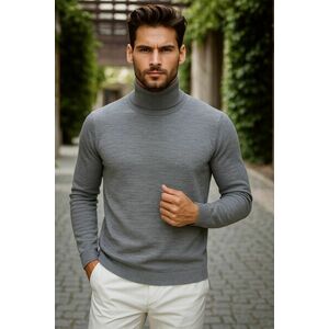 Helanca barbati slim fit gri 13416 imagine