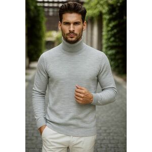 Helanca barbati slim fit gri deschis 13416 imagine