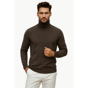 Helanca barbati slim fit maro 13416 imagine