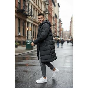 Geaca barbati de iarna neagra A72 imagine