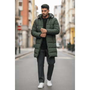 Geaca barbati de iarna kaki lunga A72 imagine