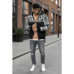 Geaca barbati de iarna neagra a13 imagine