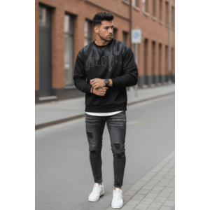 Bluza barbati neagra slim fit 71414 I16-3.3 imagine