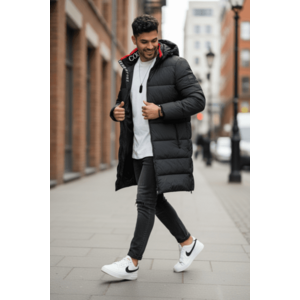 Geaca barbati de iarna neagra A08 imagine