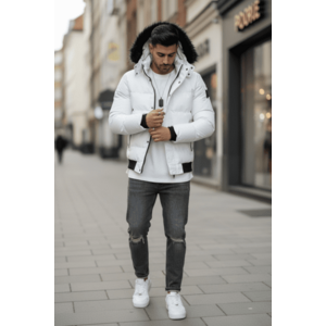 Geaca barbati de iarna alba cu defect A98 D0-4 imagine