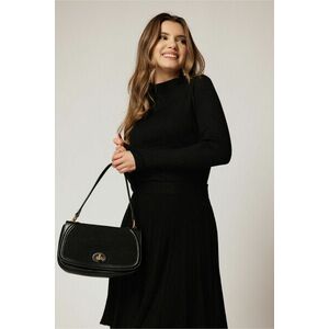 Maleta neagra din tricot casual eleganta imagine