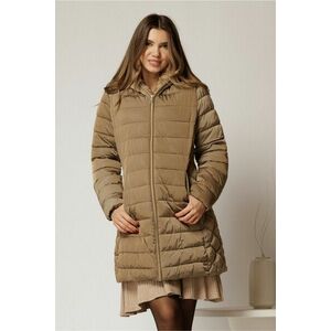 Geaca dama maro cu gluga si blanita pe interior imagine