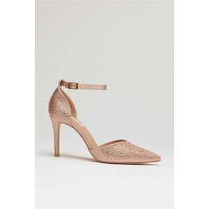 Pantofi eleganti roz pal cu aplicatii stralucitoare imagine