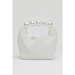 Gentuta din margele albe perlate imagine