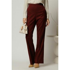 Pantaloni dama grena office croi drept imagine