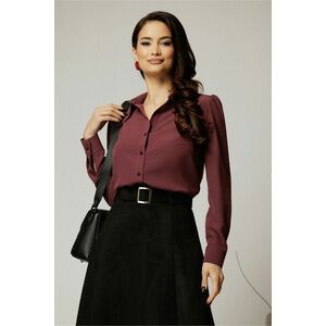 Camasa DY Fashion magenta cu guler si inchidere cu nasturi imagine