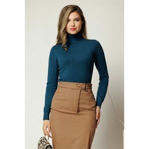 Maleta albastru petrol cu guler intors imagine