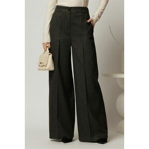 Pantaloni dama office casual gri evazati imagine