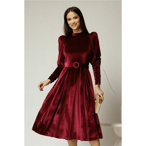 Rochie DY Fashion bordo din catifea imagine
