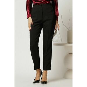 Pantaloni dama negri cu croi conic imagine