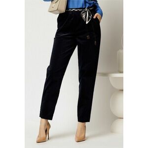 Pantaloni bleumarin din catifea reiata imagine