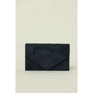 Clutch elegant bleumarin cu textura fina imagine
