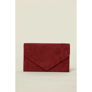 Clutch elegant bordo cu textura fina imagine