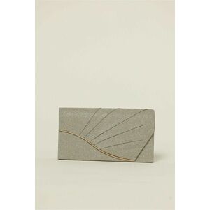 Clutch elegant auriu cu pliuri si glitter imagine